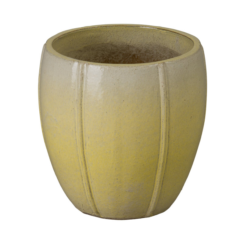 CREST PLANTER, SNOW, Yellow, 16.5" H x 16.5" W x 16.5" D