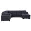 Canapé d'angle multi-fonctionnel en forme de L avec rangement et lit convertible, canapés à compression-1232414596