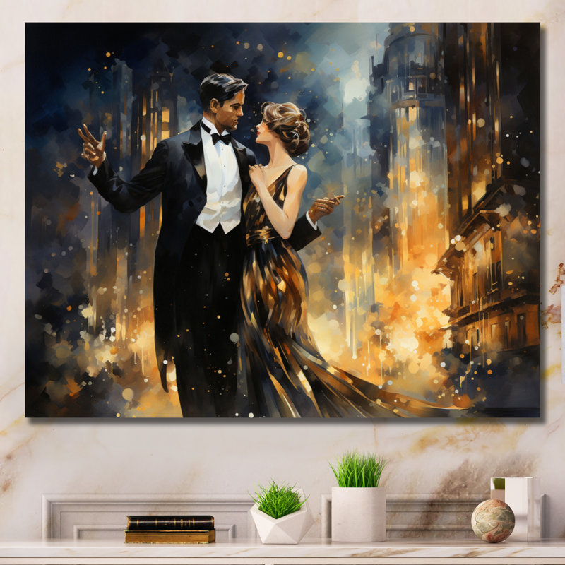 The Roaring Twenties Gilded In Paris sur impression sur toile, H 34 po x l 44 po x P 1,5 po, Toile tendue