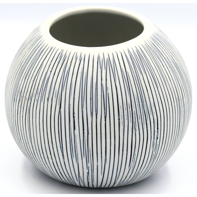 Avrit Table Vase 1, 3.5" H x 3.9" W x 3.9" D, Blue