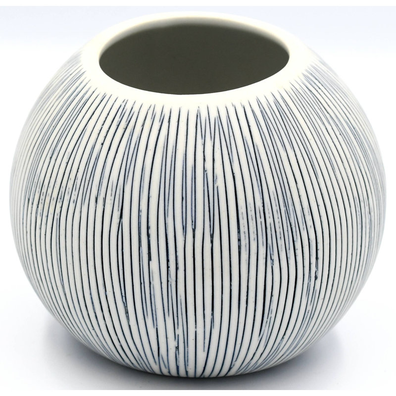 Vase de table Avrit, H 3,5 po x l 3,9 po x P 3,9 po, Bleu