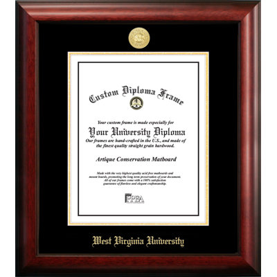 Cadre photo diplôme en relief university West Virginia