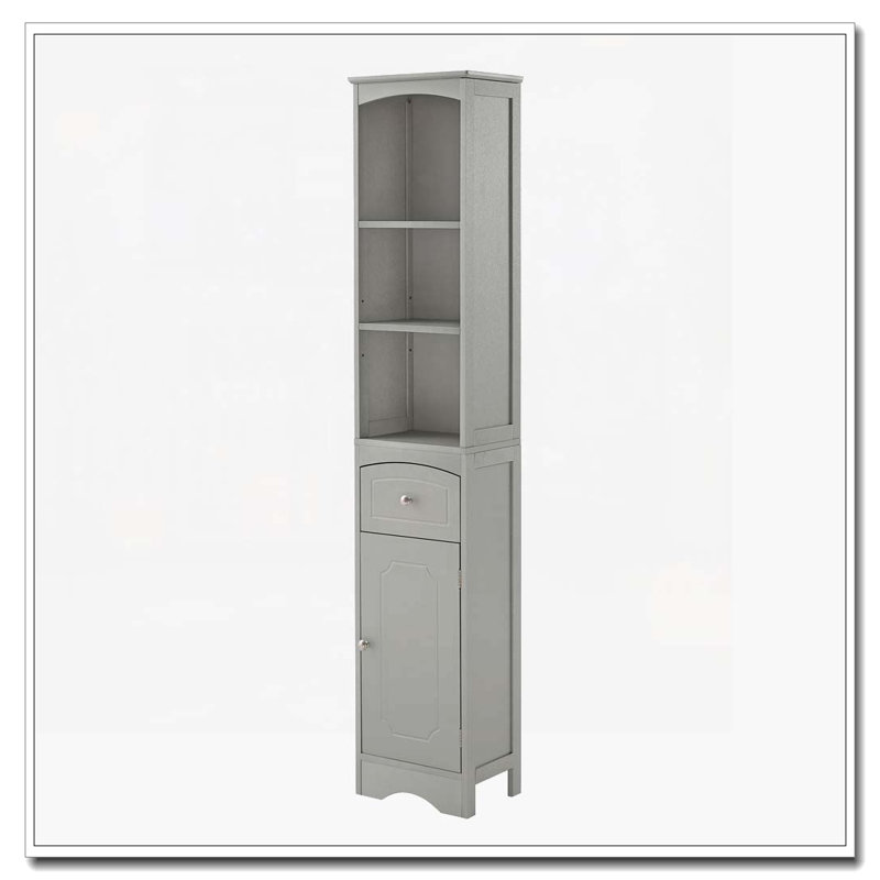 Armoire de rangement autoportante avec tiroirs, Gris
