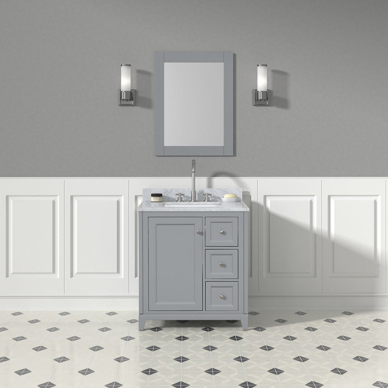 Ensemble de meuble-lavabo simple 30 po Atwell, Gris