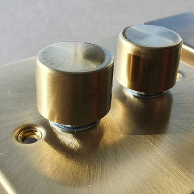 Satin Brass 1 Gang Size 45A Switch With Neon