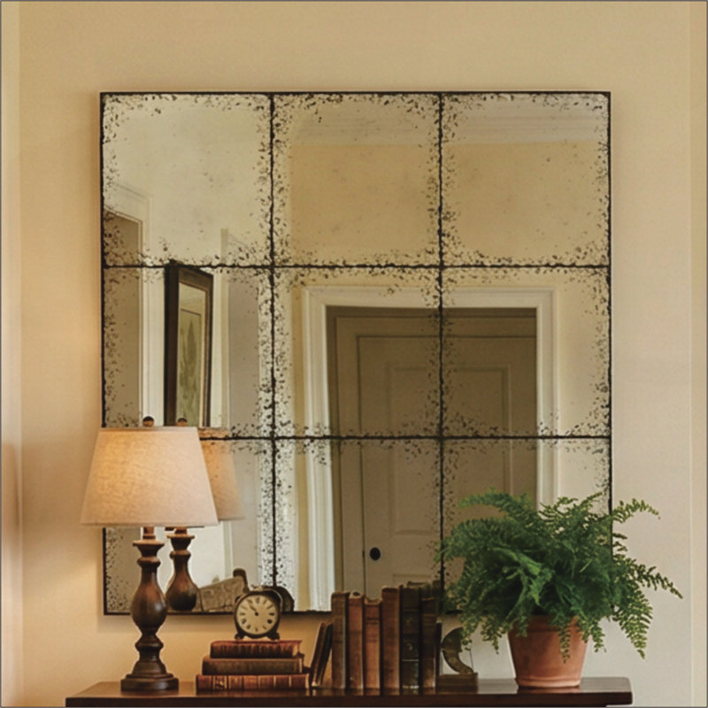 Square Wall-Mounted Mirror