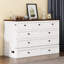 Lit convertible, fonctionnel, pleine grandeur, noyer blanc, espace de rangement Plenitude-1885671170
