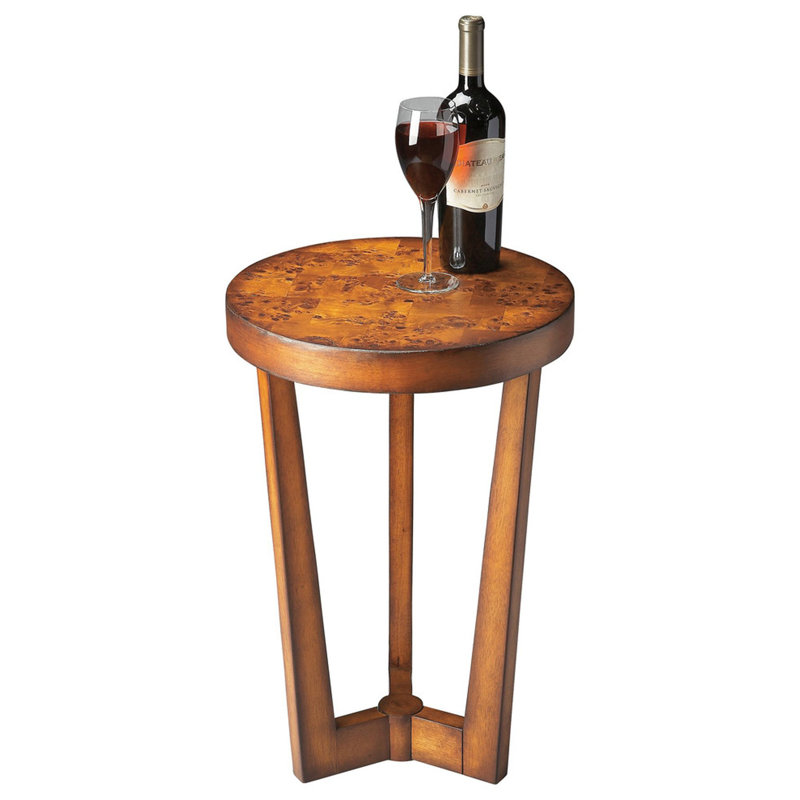 Aphra Merlot Side Table, Olive Ash Burl