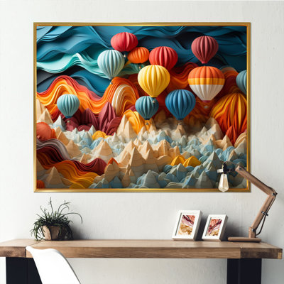 «Red Hot Air Ballon Mosaic II», reproduction sur toile