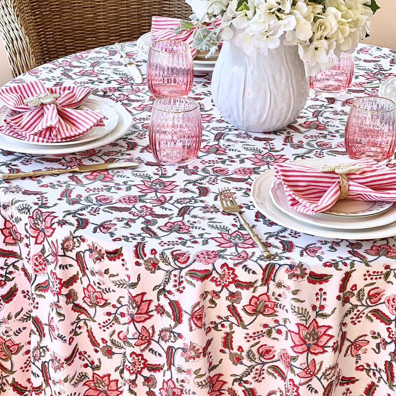 Chintz Multicolour Round Tablecloth, 70" Round