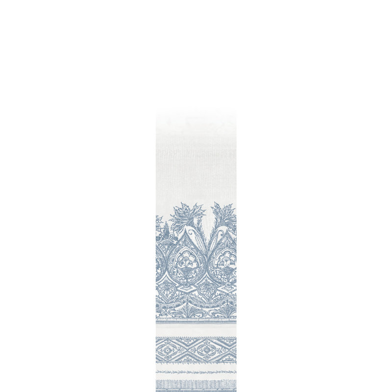 Papier peint henné, Bleu / blanc