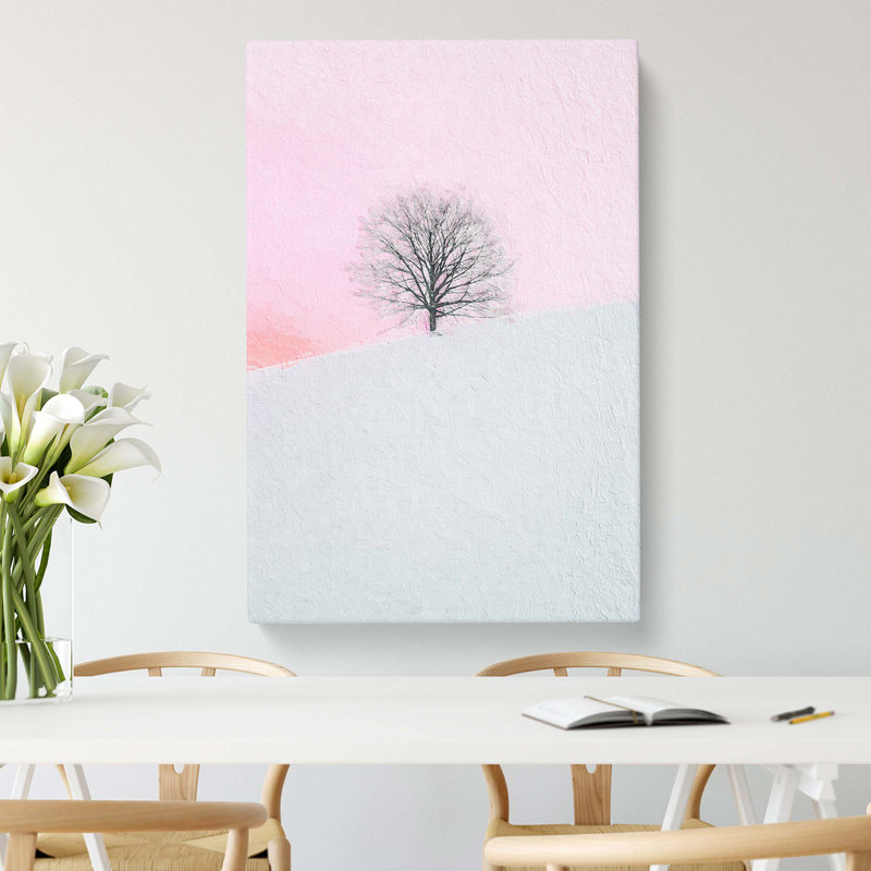 A Winter Tree at Sunset - Wrapped Canvas, 60 cm H x 40 cm W