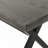 Outdoor Aluminum Dining Bench With Steel Frame, Grey / Black-1179032199