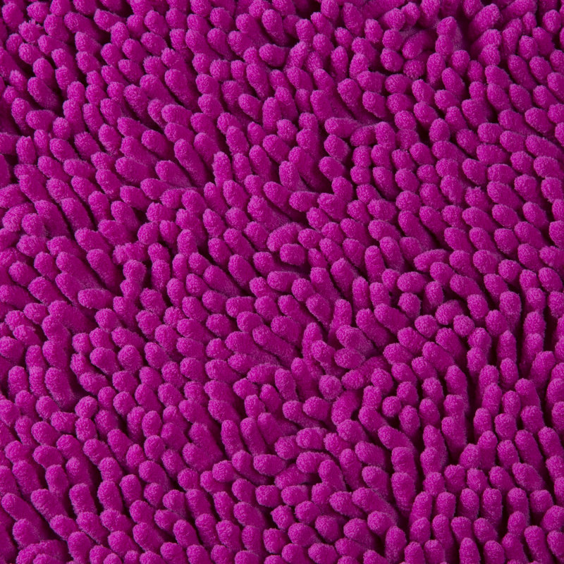 58x24 Bath Runner with Non-Slip Backing - Absorbent High-Pile Chenille Memory Foam Bathroom Rug, Pink