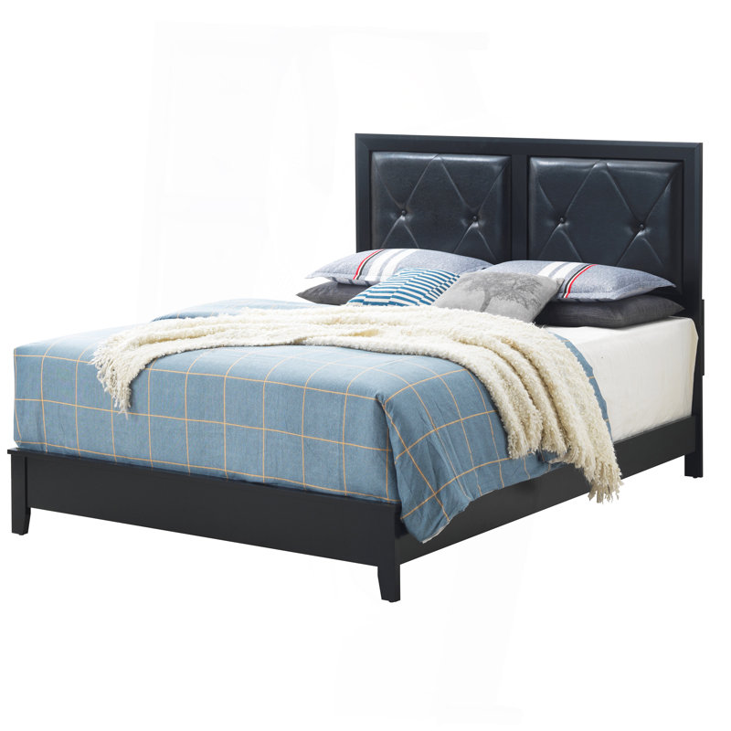 Stylish Transitional Queen Bed In Black