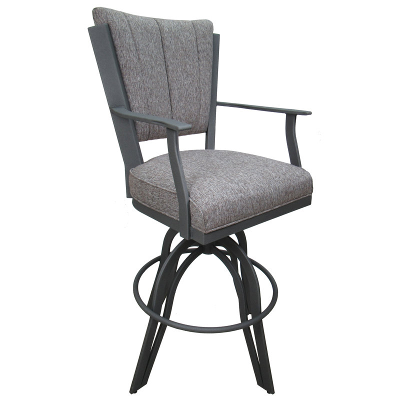 Tabourets de comptoir en métal Custom, Gris, Gris Mojave, Tabouret de comptoir (siège d'une hauteur de 26 p