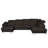 Natron Leather Corner U-form Sectional with Sleeping Function and Storage-2038222157-2038222156