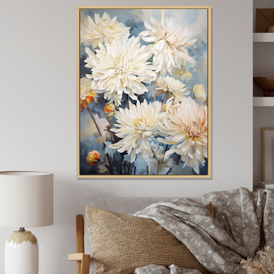 «Beige Mums In Bouquet Bliss I», reproduction sur toile