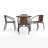 Amlie 28" W Square Glass 4-Person Dining Set with Stackable Chairs-1029444495