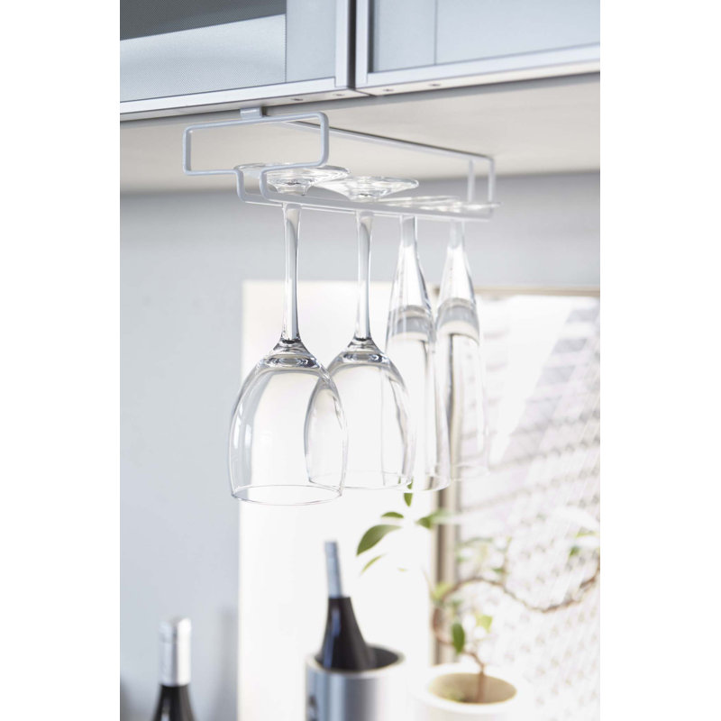 Tower Hanging Wine Glass Rack, blanc