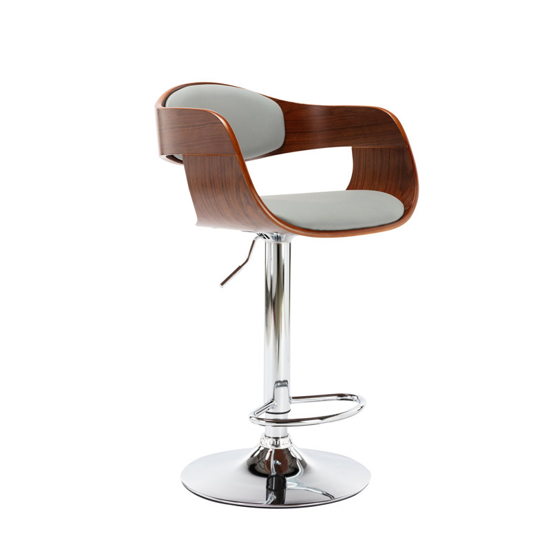 Tabouret de bar Mid-Century Antoney, Gris