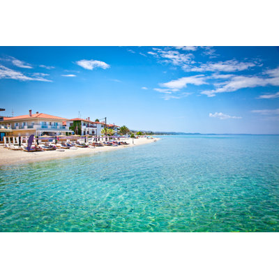 Beautiful Pefkochori Beach - Wrapped Canvas Print