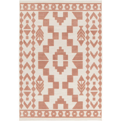 Lyn Machine Woven Pink Rug