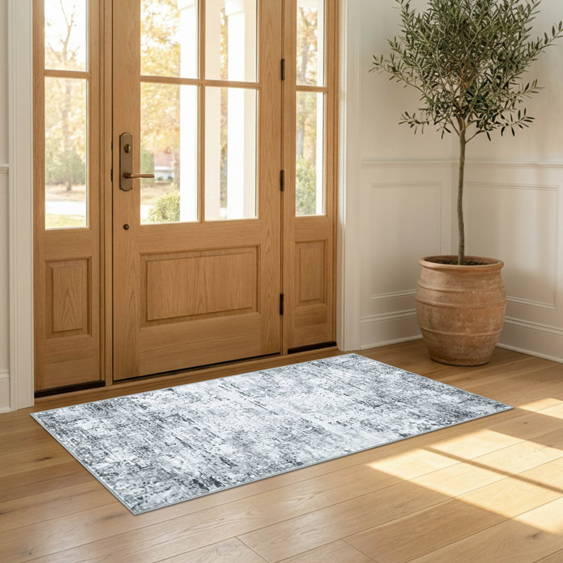 Jayden Dream Mink Printed Chenille Rugs, Grey, 3' x 5'