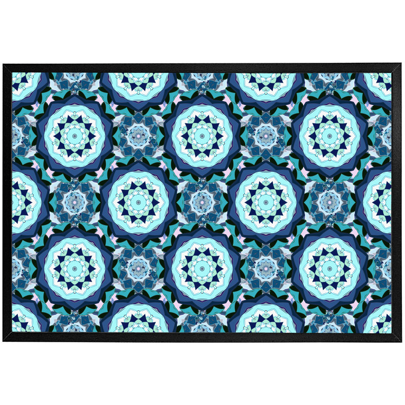 Boho, Magic Symbol - Single Picture Frame Print, Black, 61cm H x 91cm W x 4cm D