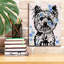 «Straight On Yorkie» par Dean Russo, art mural sur toile-1690685682