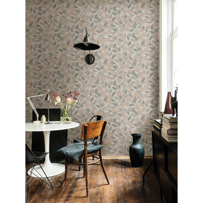 Rouleau de papier peint L 33 pi x l 20,9 po Aina, gris