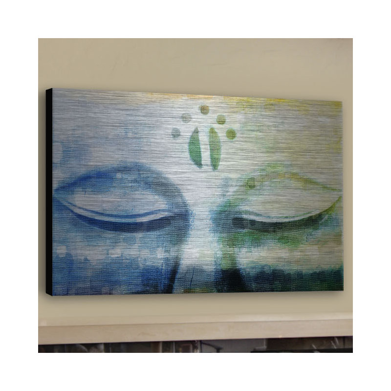 « méditation »-impression sur métal, H 30 po x l 45 po x P 1,5 po
