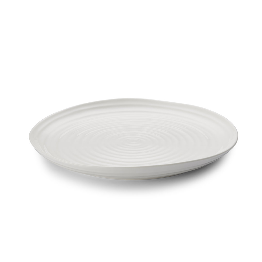 Portmeirion Sophie Conran White Platter, Round 12" Portmeirion