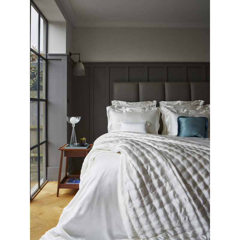 Signature Silk Machine Plain Woven Weave Fitted Sheet, Queen Fitted Sheet, Ivory