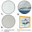 «Blue and Gray Mountain Lake Reflection I», reproduction sur toile-87383005-87383006