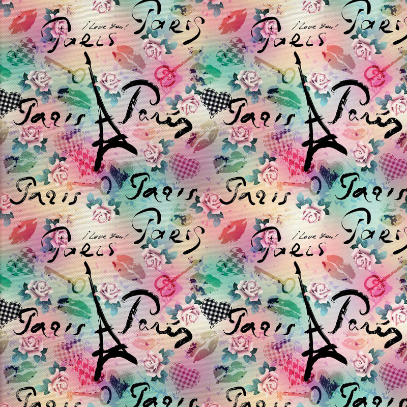 Tissu paris, H 36 po x l 58 po x P 1 po