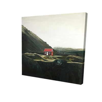 Toile de chambre isolée dans une cabane brune | Art mural Home Decor