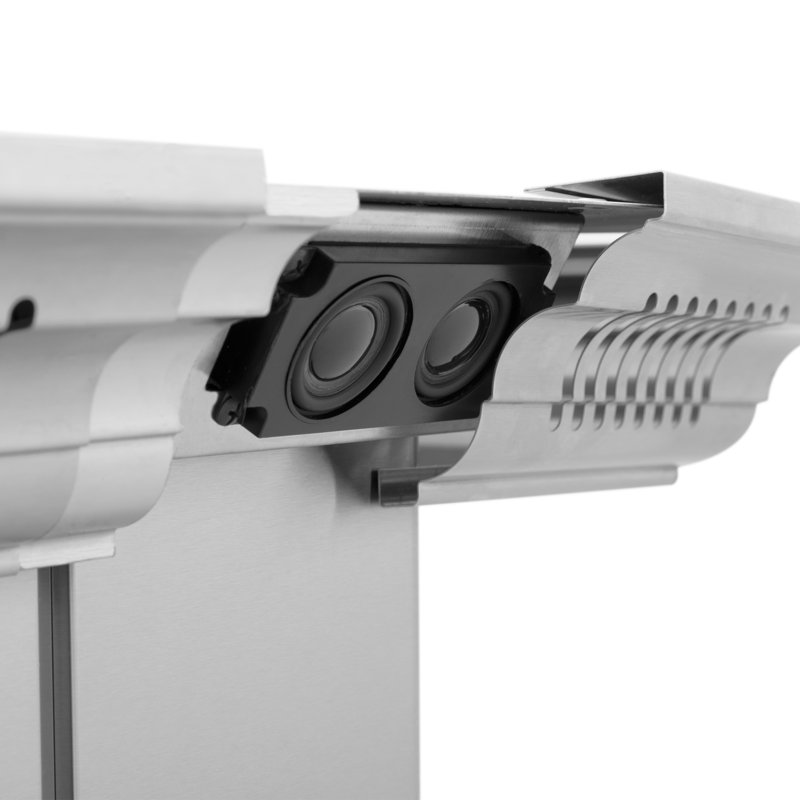 30" 400 CFM Ducted Island Range Hood in Silver with Nightlight