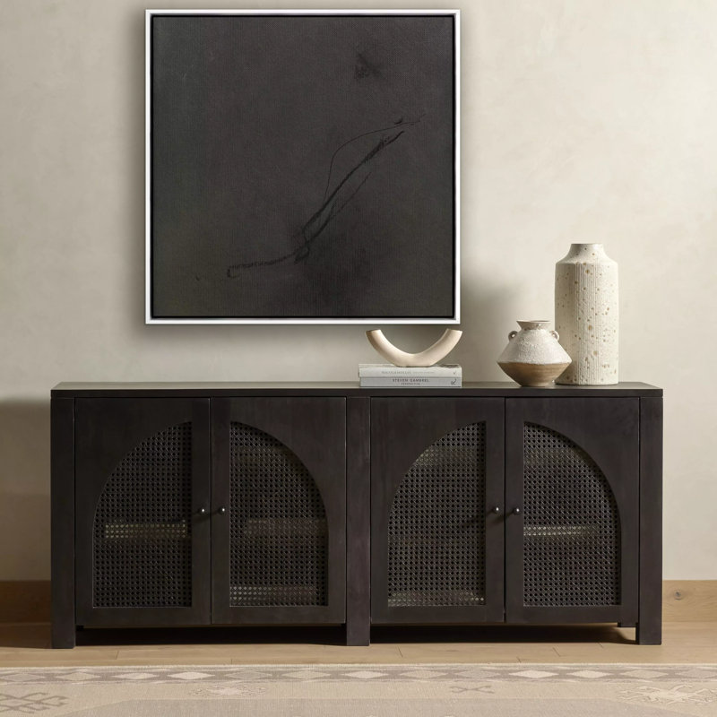 By Chance Painting by Karen Covey, 40" H x 40" W, Black Maple Framed