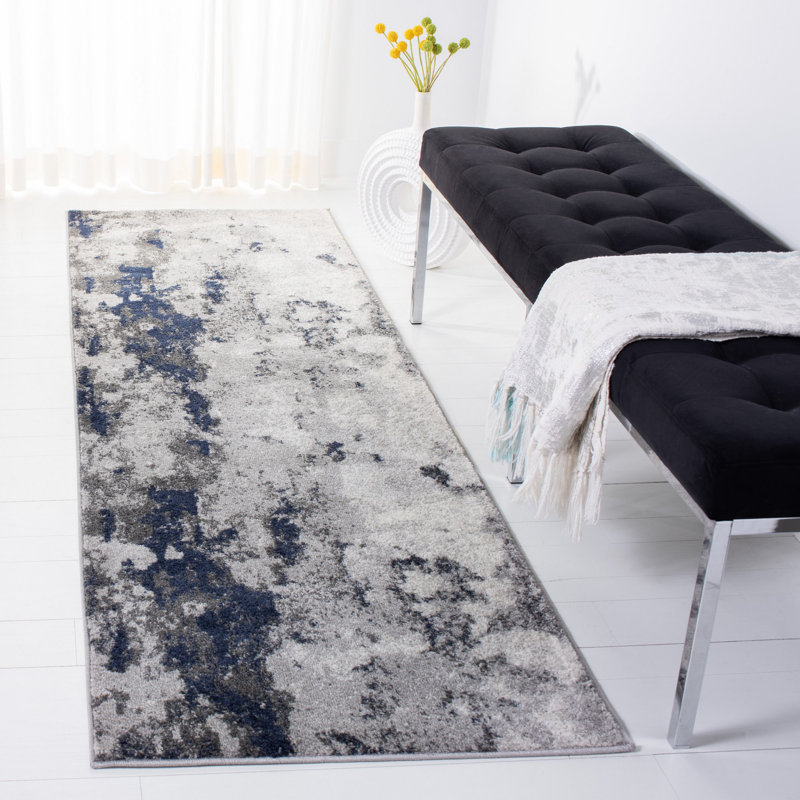 Tapis abstrait Brittain Performance, Tapis de couloir 2 pi 6 po x 8 pi