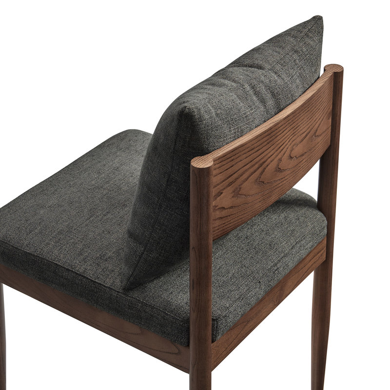 Chaise d'appoint en bois Remington, Gris anthracite