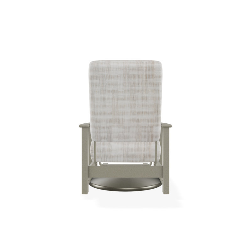 Leeward Polymer Outdoor Lounge Chair, Storm, Illusion Plaid Birch