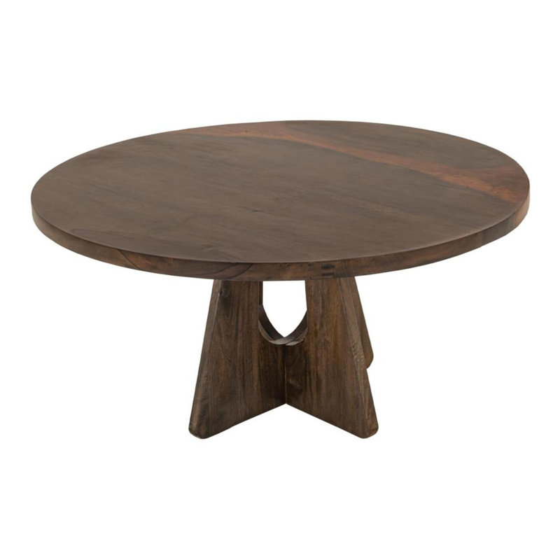 Table de salle à manger Ramaruri, Marron foncé, Brun / brun foncé, 29.5"H x 59"L × 59"W