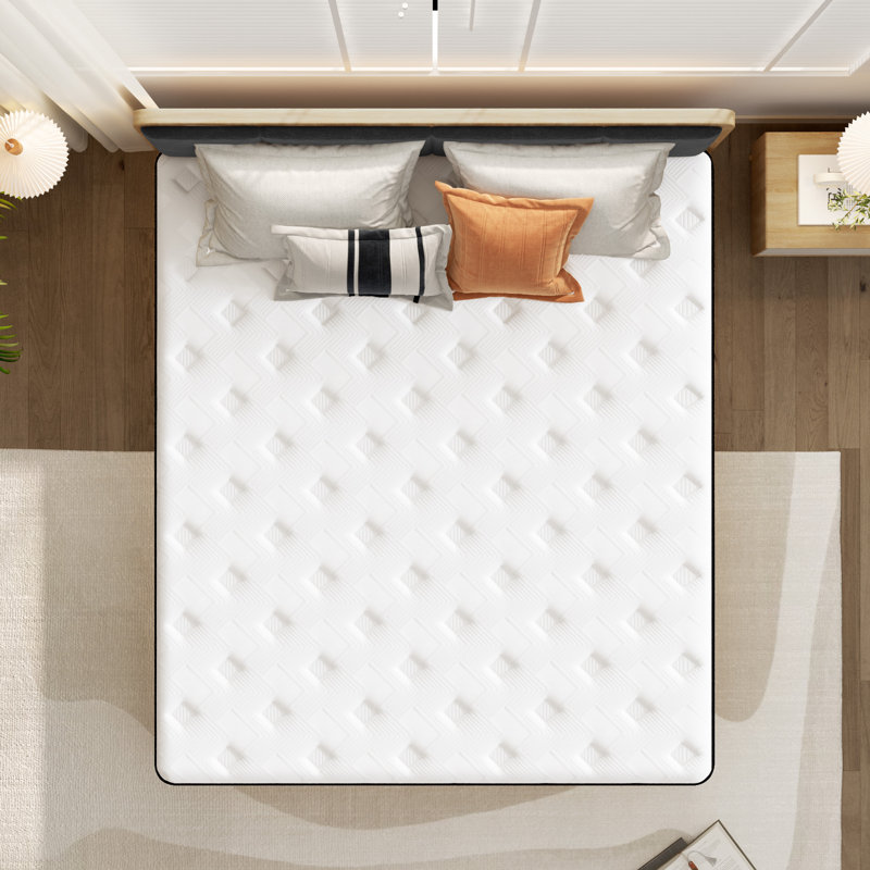 Matelas Matelas à ressorts ensachés hybrides certifiés CertiPUR-US, Grand lit, 12"