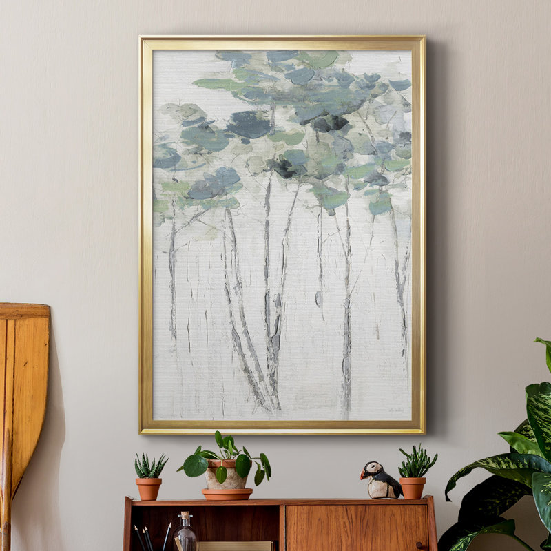 Impasto Tree Line I, reproduction encadrée de qualité supérieure - prête à être accrochée, Or, H 42,5 po x l 30,5 po x P 1 po
