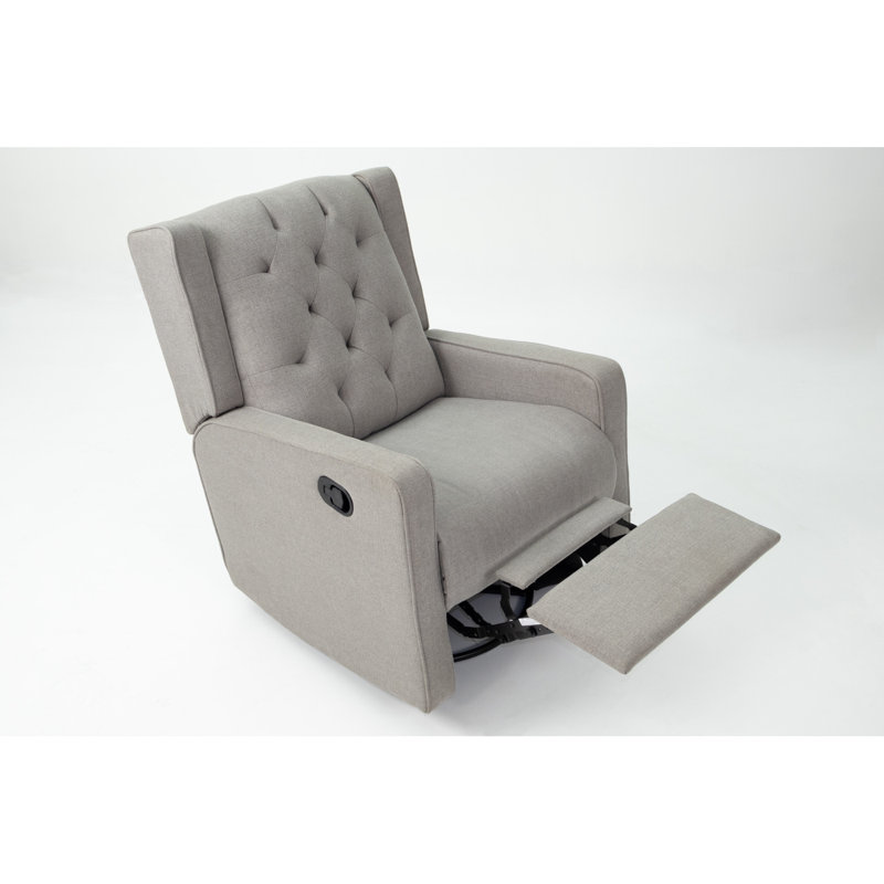 Swivel Glider Recliner, Dark Gray