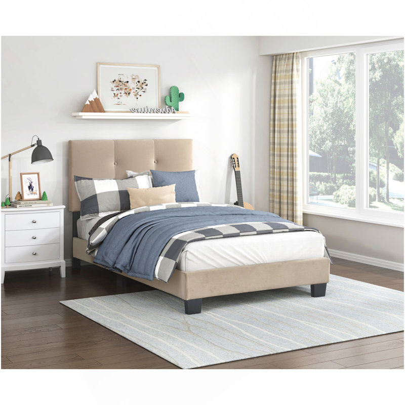 Mobilier de chambre à coucher 1pc, Marron clair, Lit simple