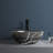 14'' Bathroom Bowl Ceramic Sink With Stone Pattern, No Faucet, Matte Black
