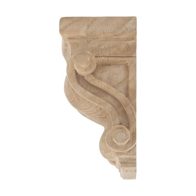 4-3/4 in x 2-7/8 in x 2-5/8 in Unfinished Solid Classic Traditional Plain Wood Corbel