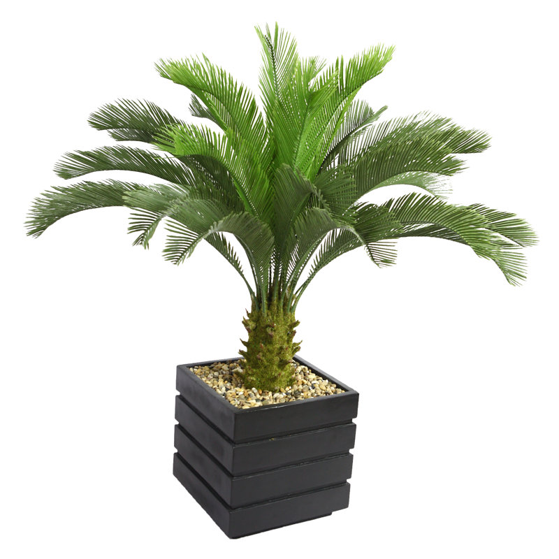 Palmier artificiel en pot 54 po Panama, Noir